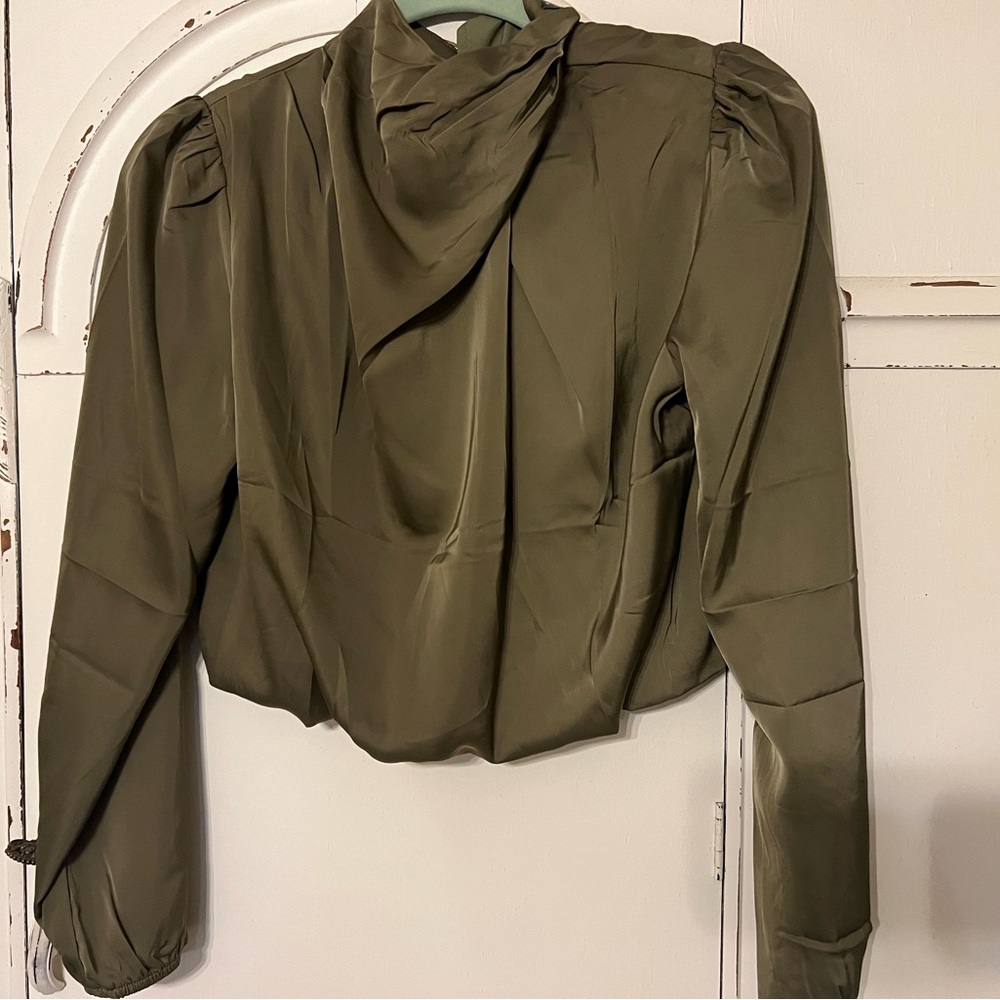 Olive green top
